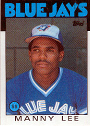1986 Topps Baseball Cards      023      Manuel Lee RC*